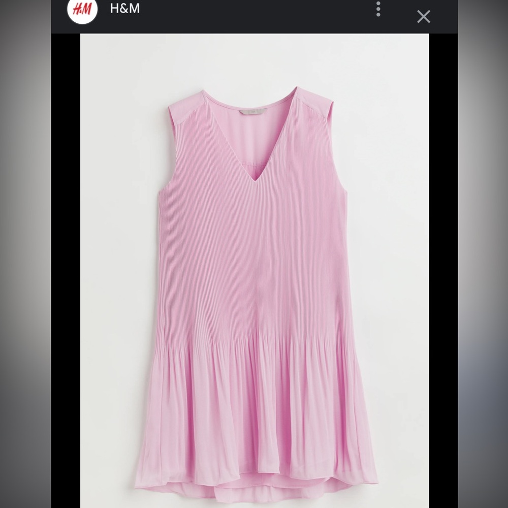 H&M Pleaded Lilac Color Dress
